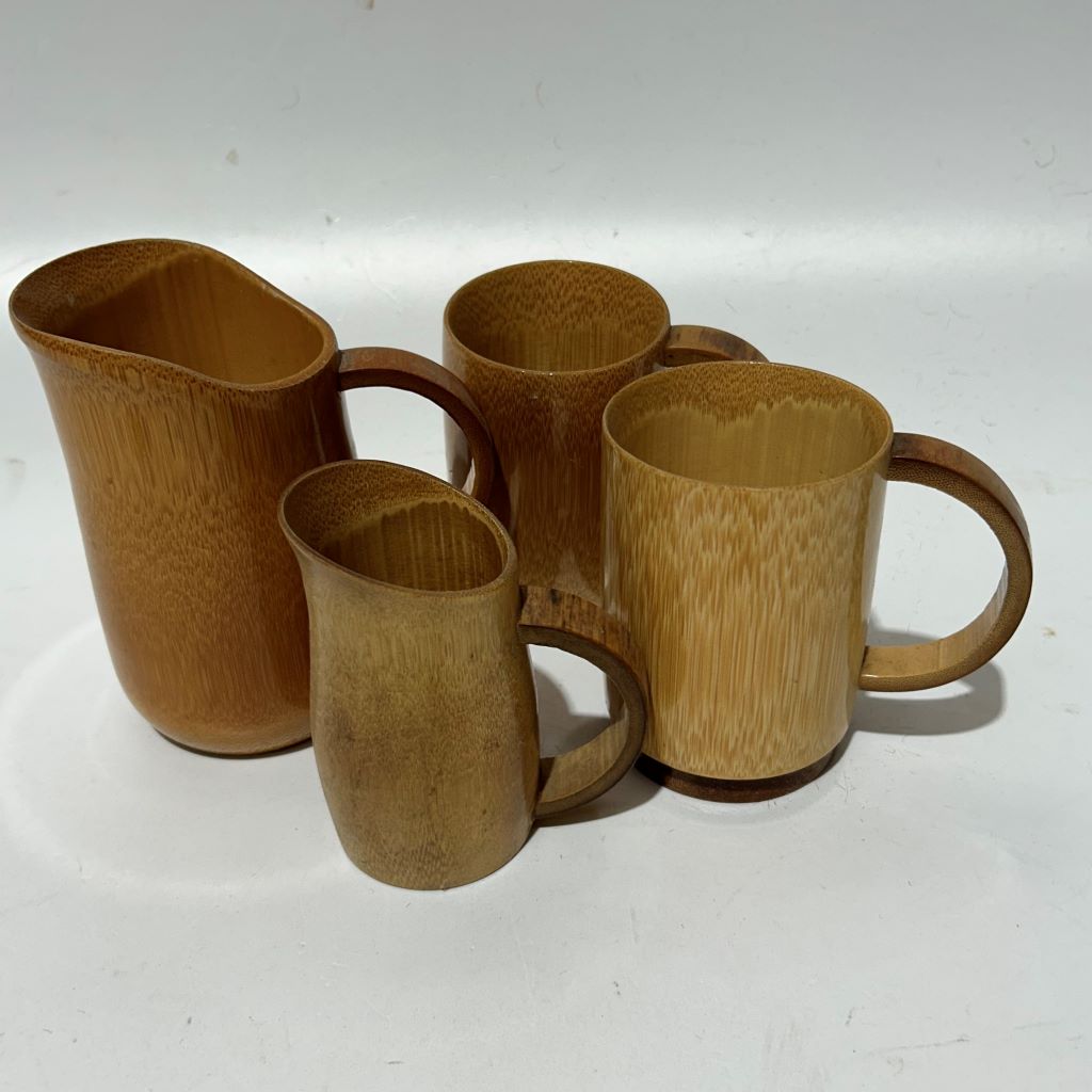 BAMBOO, Cups - Jugs 12cmH, Jugs x 2 15cmH